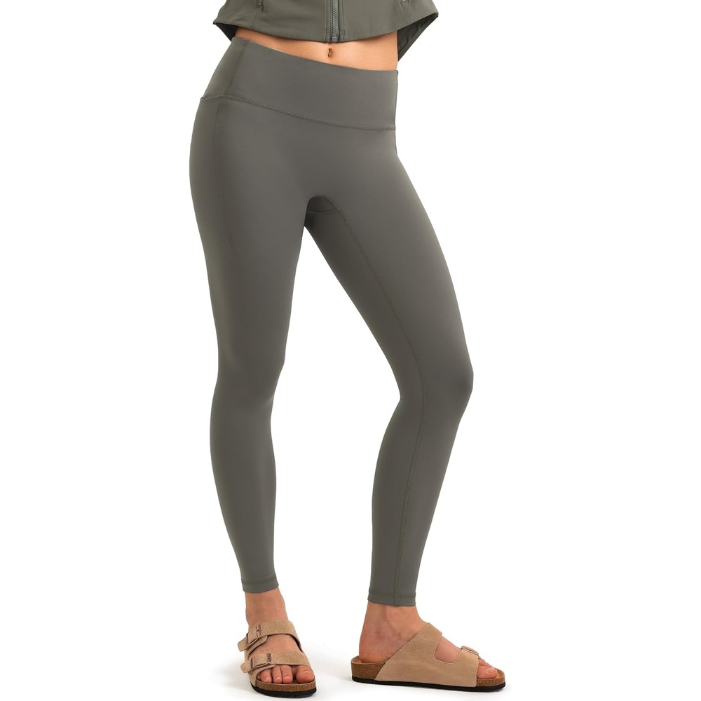 image:imageColorfulkoala Womens Fleece Lined Leggings 265 with Pockets Thermal Casual Workout No Front Seam Yoga Pants Winter WarmMajor Brown
