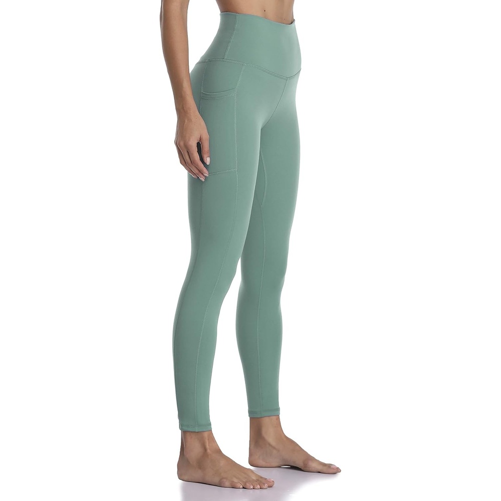 image:imageColorfulkoala Womens High Waisted Yoga Pants 78 Length Leggings with PocketsSmoky Green
