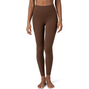 image:imageColorfulkoala Womens Dreamlux High Waisted Workout Leggings 25  28 Inseam Yoga Pants with PocketsCocoa