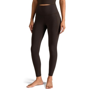 image:imageColorfulkoala Womens Dreamlux High Waisted Workout Leggings 25  28 Inseam Yoga Pants with PocketsEspresso