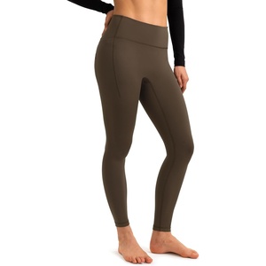 image:imageColorfulkoala Womens Fleece Lined Leggings 265 with Pockets Thermal Casual Workout No Front Seam Yoga Pants Winter WarmCocoa