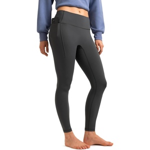 image:imageColorfulkoala Womens Fleece Lined Leggings 265 with Pockets Thermal Casual Workout No Front Seam Yoga Pants Winter WarmDark Carbon