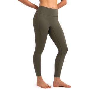 image:imageColorfulkoala Womens Fleece Lined Leggings 265 with Pockets Thermal Casual Workout No Front Seam Yoga Pants Winter WarmOlive