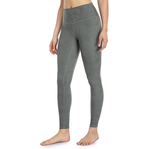 image:imageColorfulkoala Womens High Waisted Matte Faux Leather Leggings Full Length Yoga PantsGrey Sage