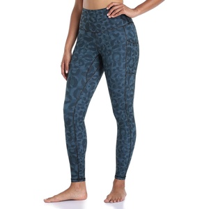 image:imageColorfulkoala Womens High Waisted Yoga Pants 78 Length Leggings with PocketsCyan Leopard