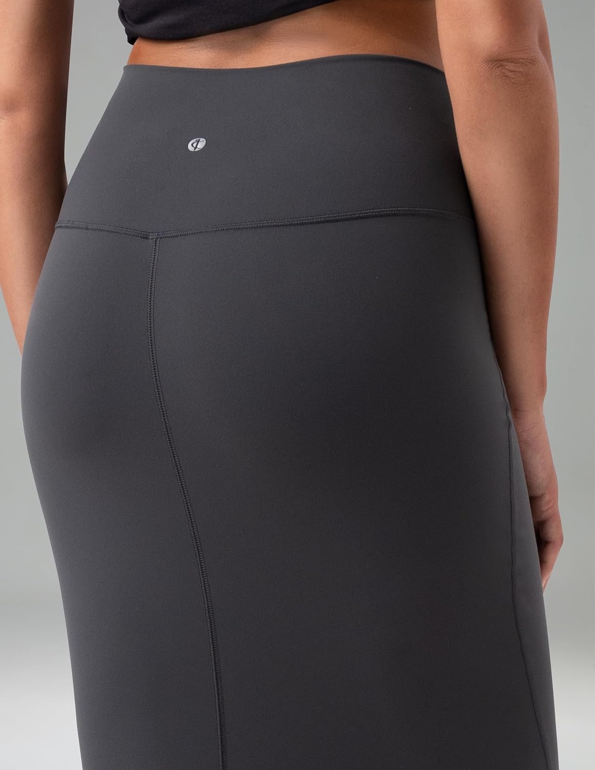 image:imageColorfulkoala Dreamlux Womens Midi Pencil Skirt High Waist Stretch Below Knee Bodycon for Office Work amp Business CasualDark Carbon