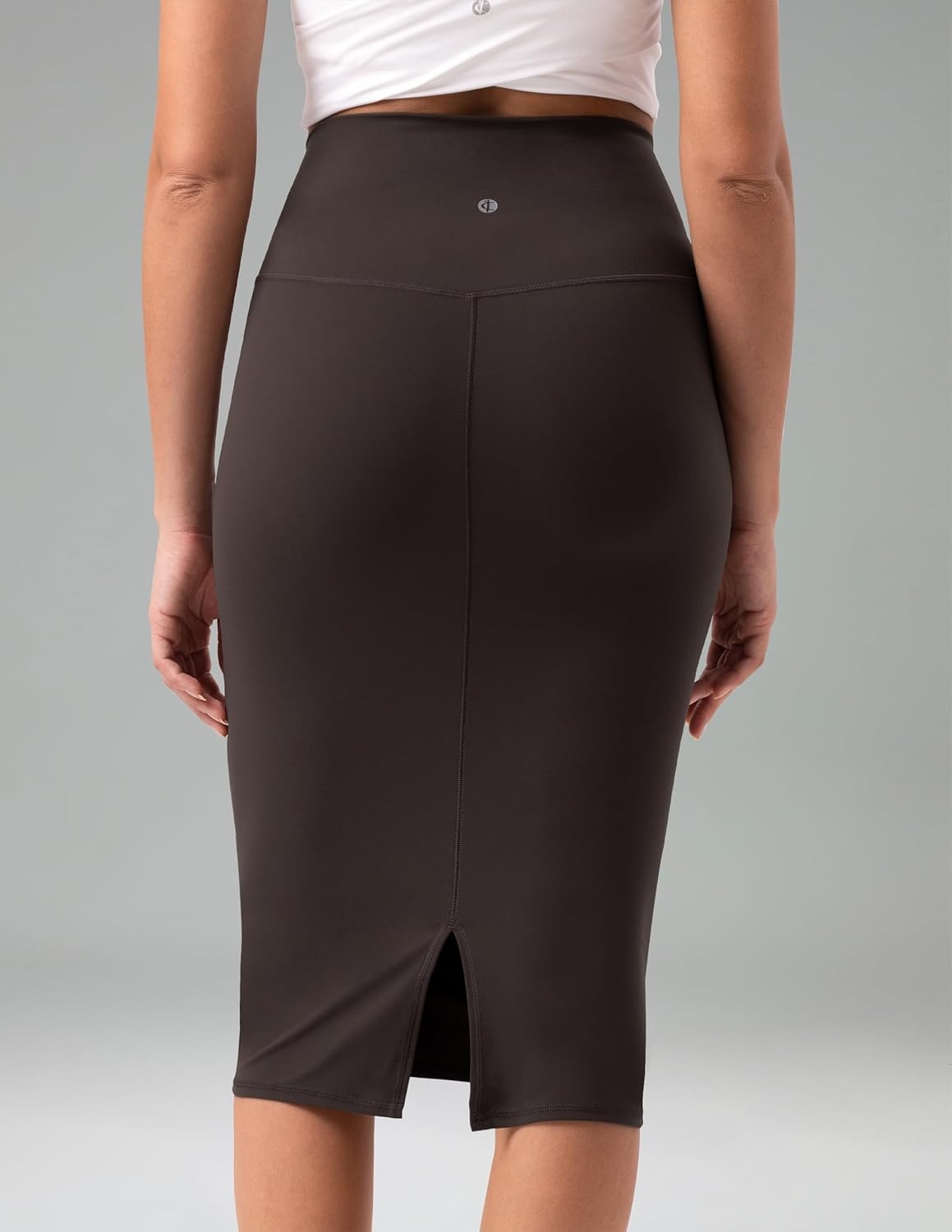 image:imageColorfulkoala Dreamlux Womens Midi Pencil Skirt High Waist Stretch Below Knee Bodycon for Office Work amp Business CasualEspresso