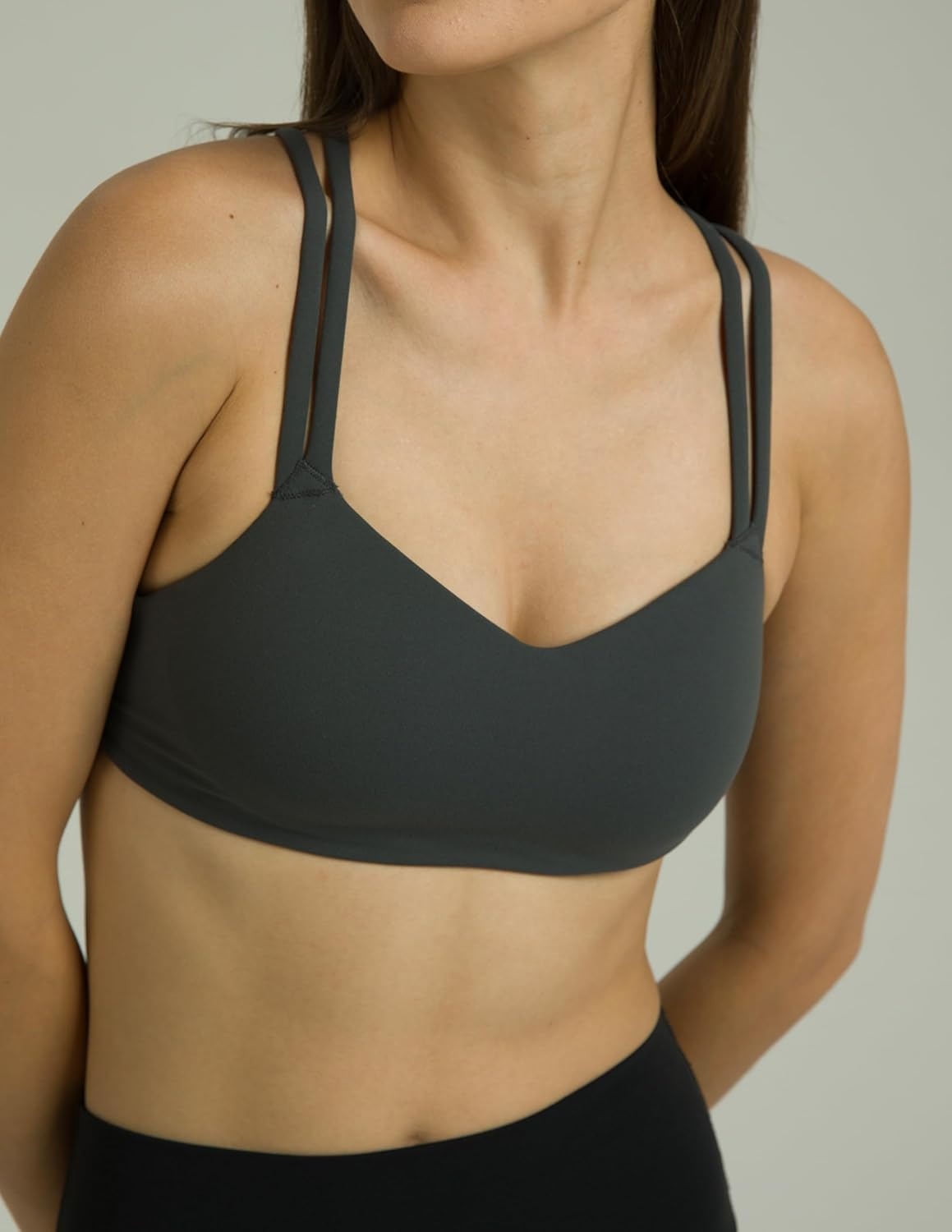 image:imageColorfulkoala Womens Dreamlux Strappy Sports Bra Crisscross Back Yoga Tops with Molded Foam Cups