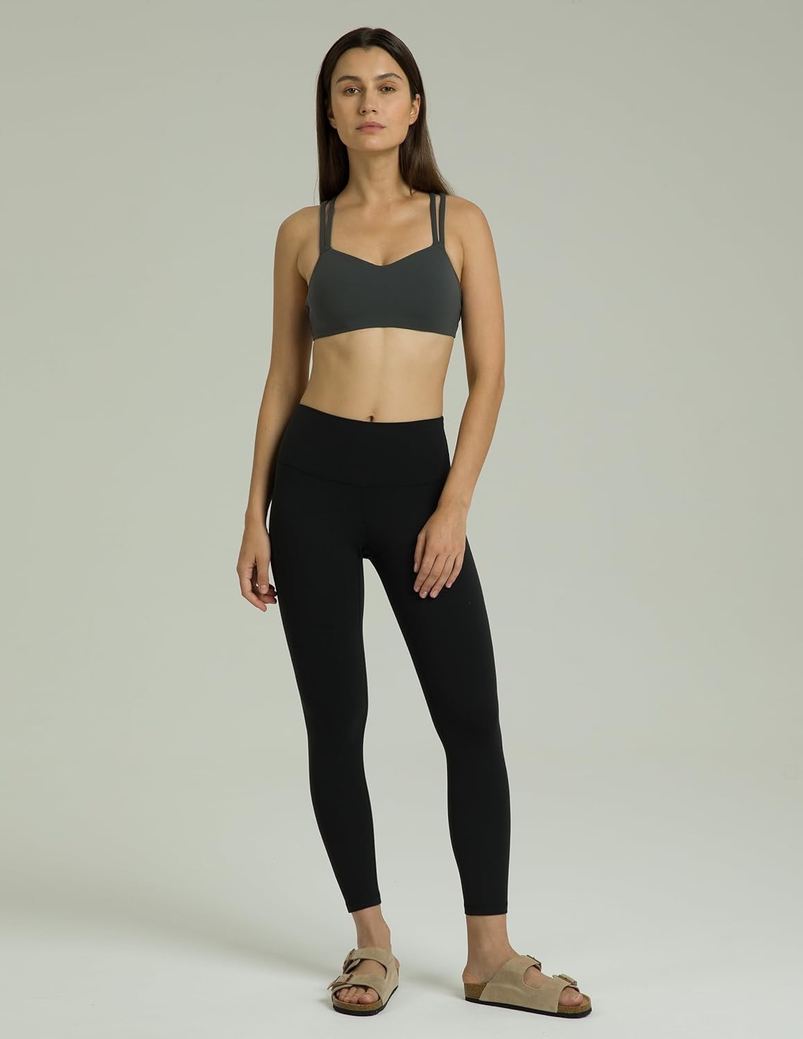 image:imageColorfulkoala Womens Dreamlux Strappy Sports Bra Crisscross Back Yoga Tops with Molded Foam Cups