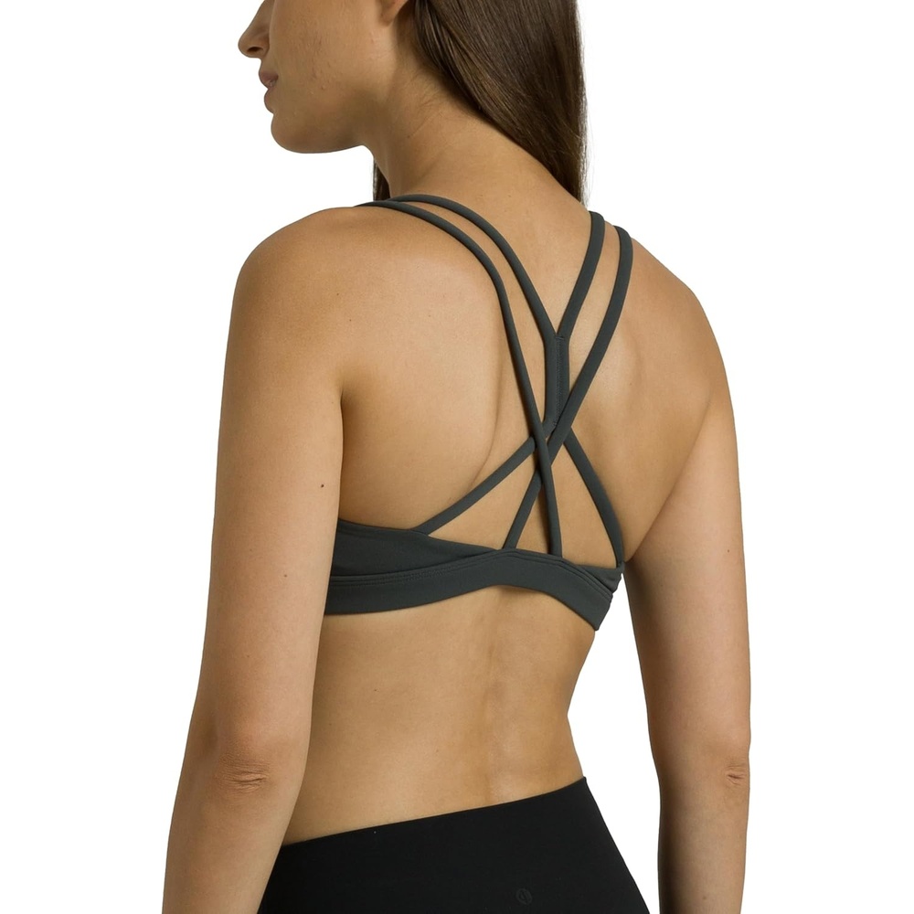 image:imageColorfulkoala Womens Dreamlux Strappy Sports Bra Crisscross Back Yoga Tops with Molded Foam Cups