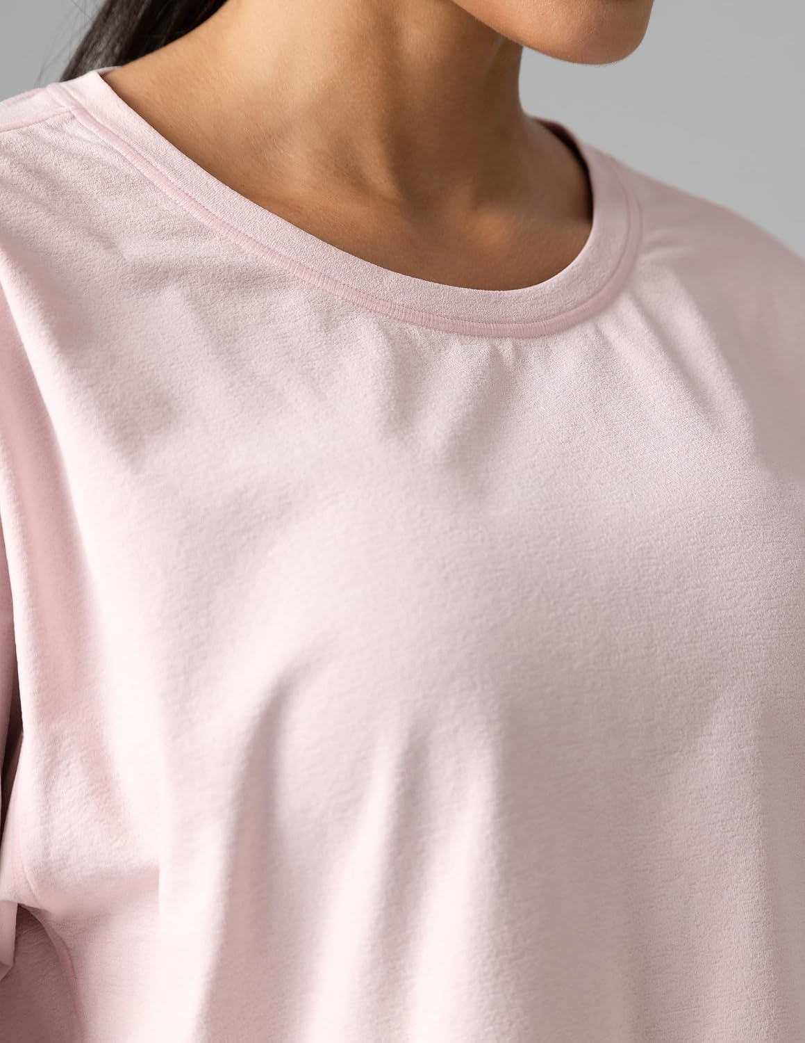 image:imageColorfulkoala Long Sleeve Shirts for Women Oversized Crew Neck Tops Casual Workout Fashion TShirtsMarshmallow Pink