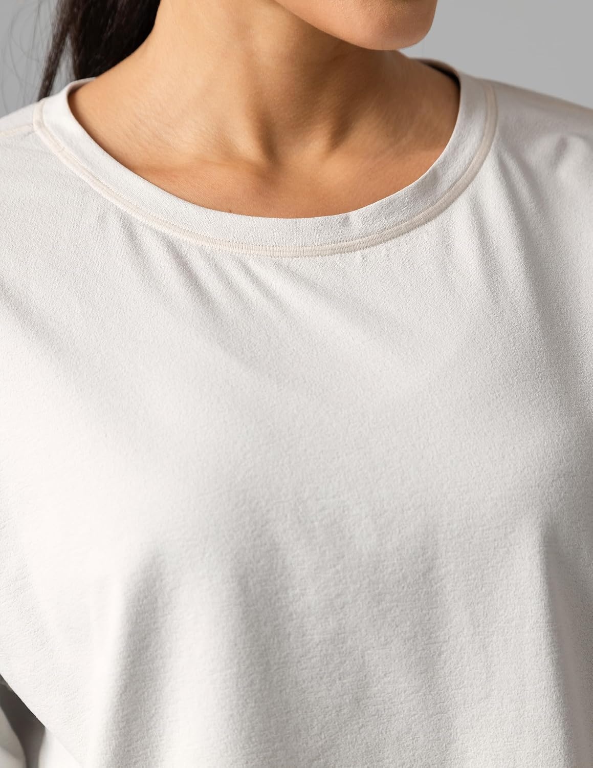 image:imageColorfulkoala Long Sleeve Shirts for Women Oversized Crew Neck Tops Casual Workout Fashion TShirtsNatural