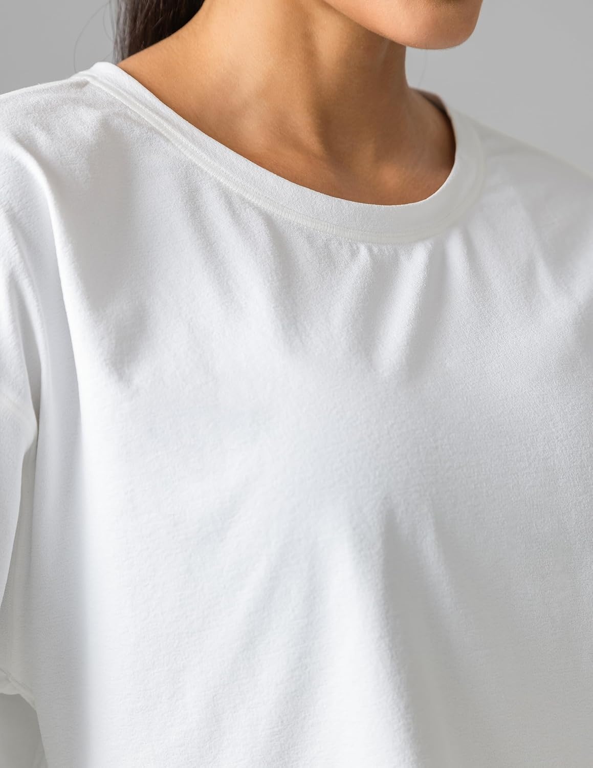 image:imageColorfulkoala Long Sleeve Shirts for Women Oversized Crew Neck Tops Casual Workout Fashion TShirtsWhite