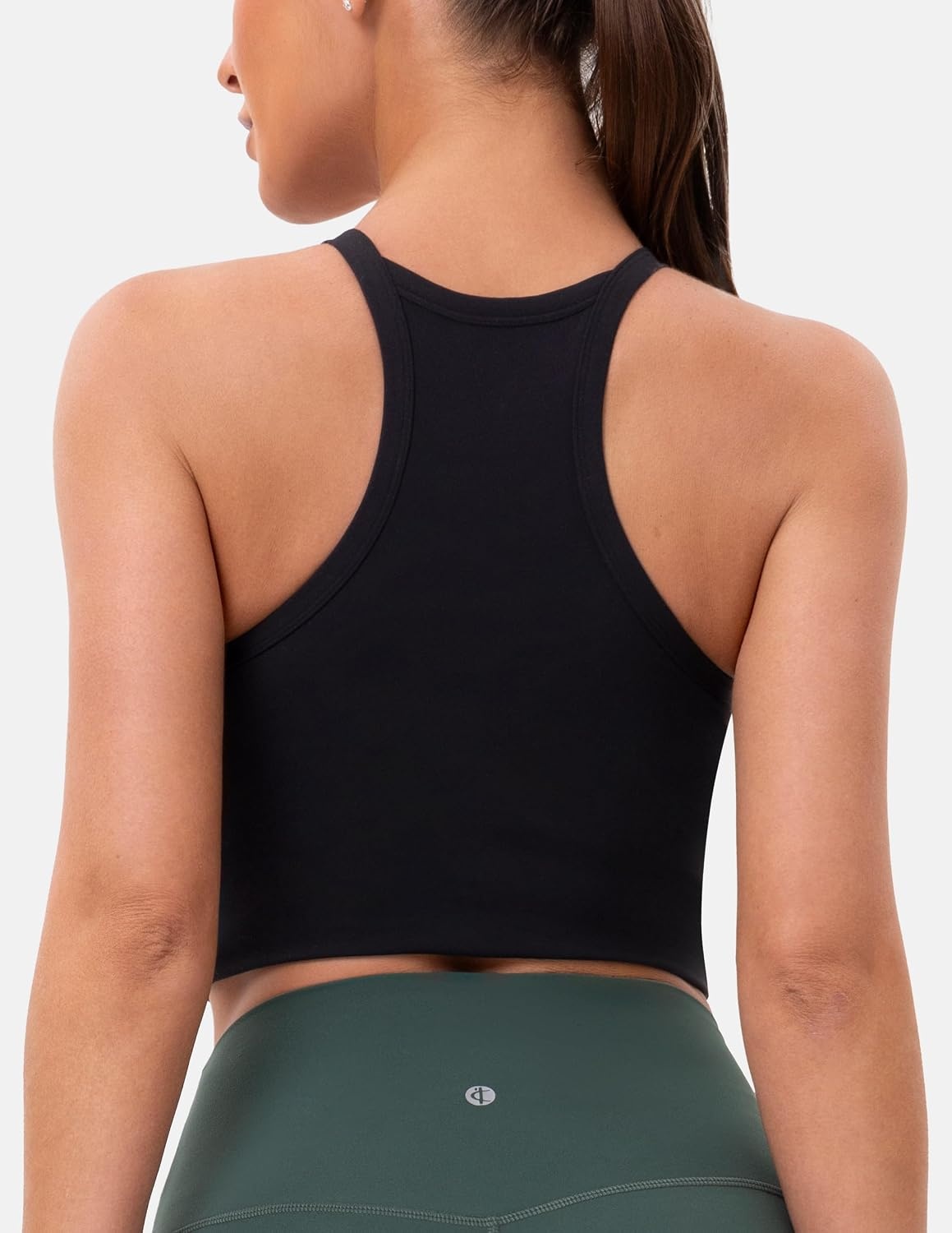 image:imageColorfulkoala Sculptiva Built in Bra Tank Tops for Women Racerback Padded Sleeveless Camisole Casual Workout Yoga TopsBlack