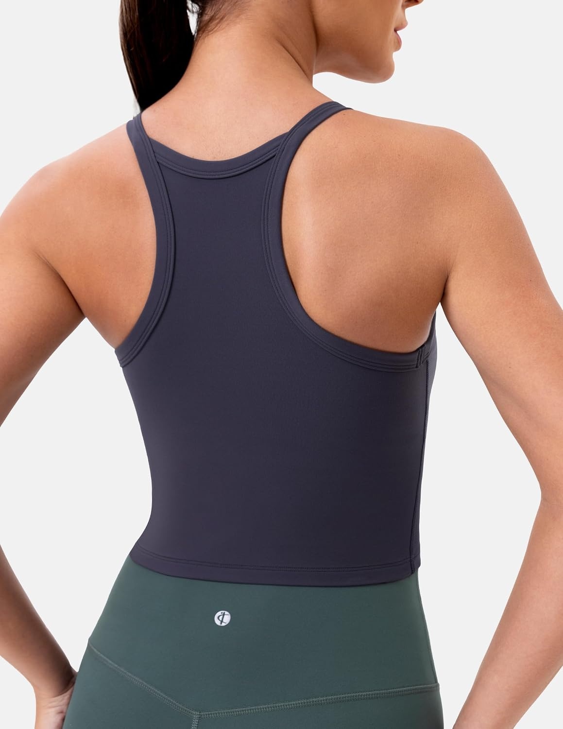 image:imageColorfulkoala Sculptiva Built in Bra Tank Tops for Women Racerback Padded Sleeveless Camisole Casual Workout Yoga TopsBlue Ink