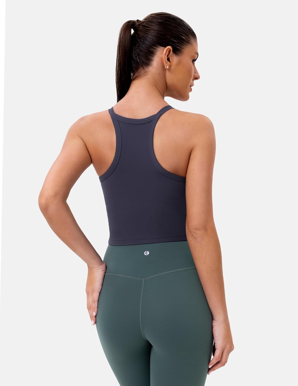 image:imageColorfulkoala Sculptiva Built in Bra Tank Tops for Women Racerback Padded Sleeveless Camisole Casual Workout Yoga TopsBlue Ink