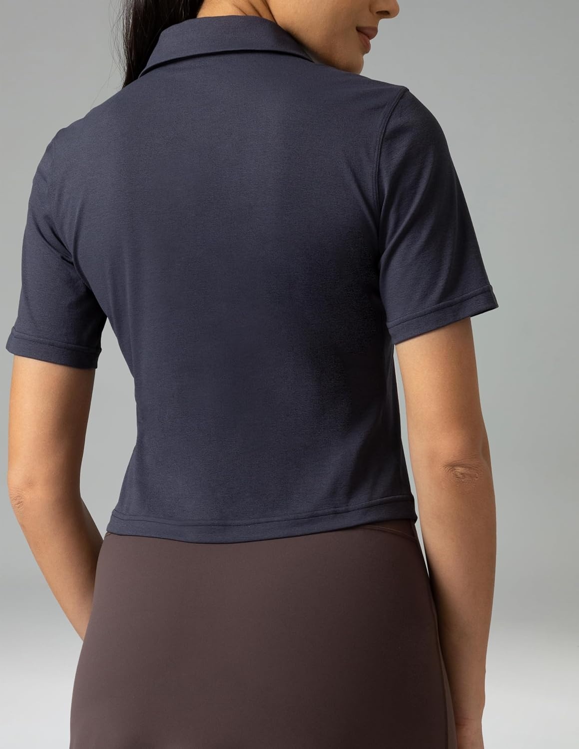 image:imageColorfulkoala Sorona Womens Short Sleeve Golf Polo Shirts Collared V Neck Quick Dry Tennis Workout Tops Moisture WickingBlue Ink
