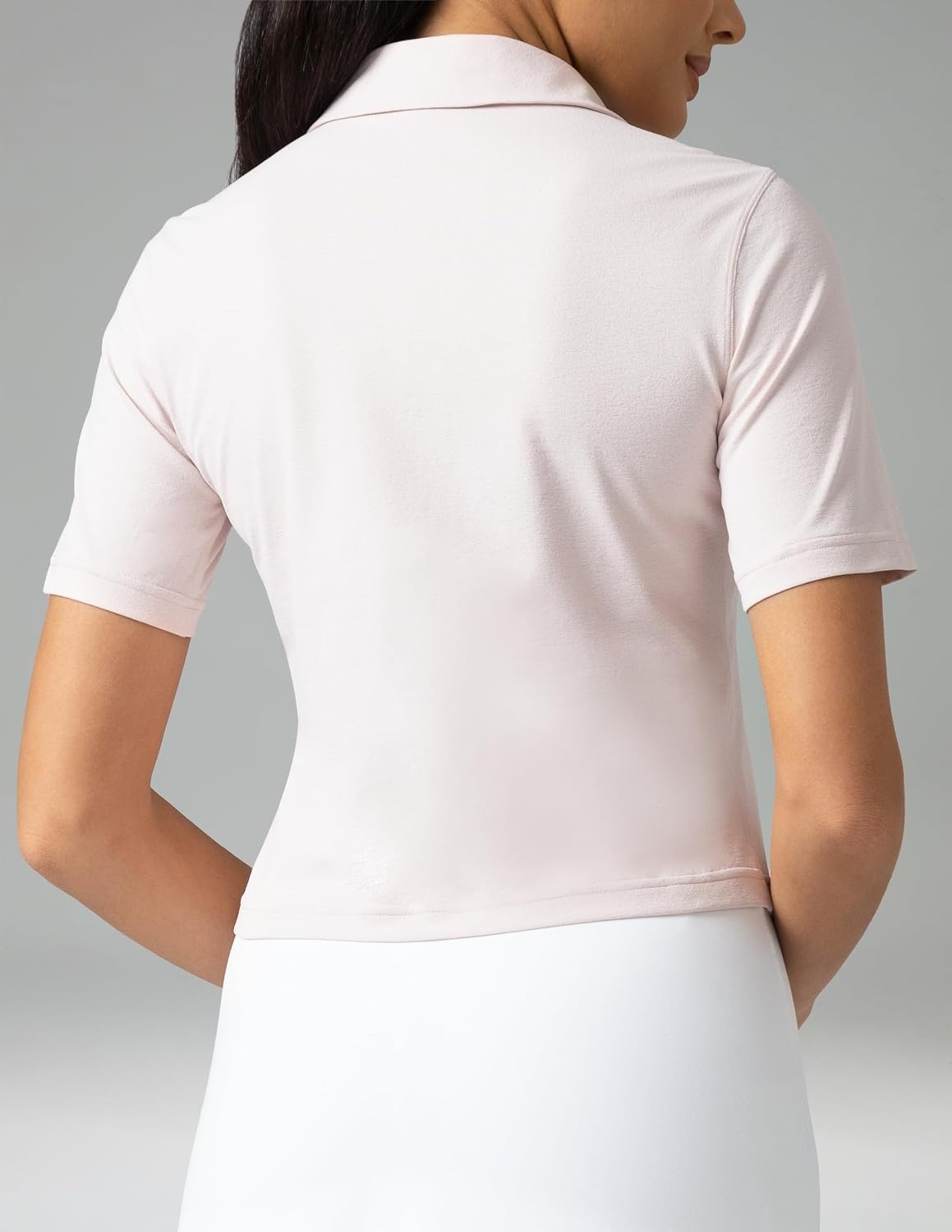 image:imageColorfulkoala Sorona Womens Short Sleeve Golf Polo Shirts Collared V Neck Quick Dry Tennis Workout Tops Moisture WickingMarshmallow Pink