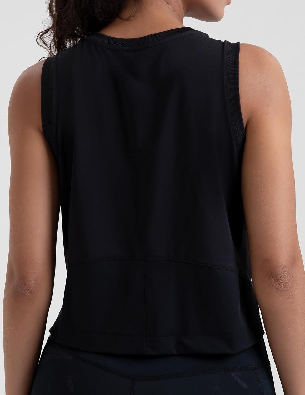 image:imageColorfulkoala Womens Breezy Mesh Back Muscle Tank Loose Fit Workout TopsBlack