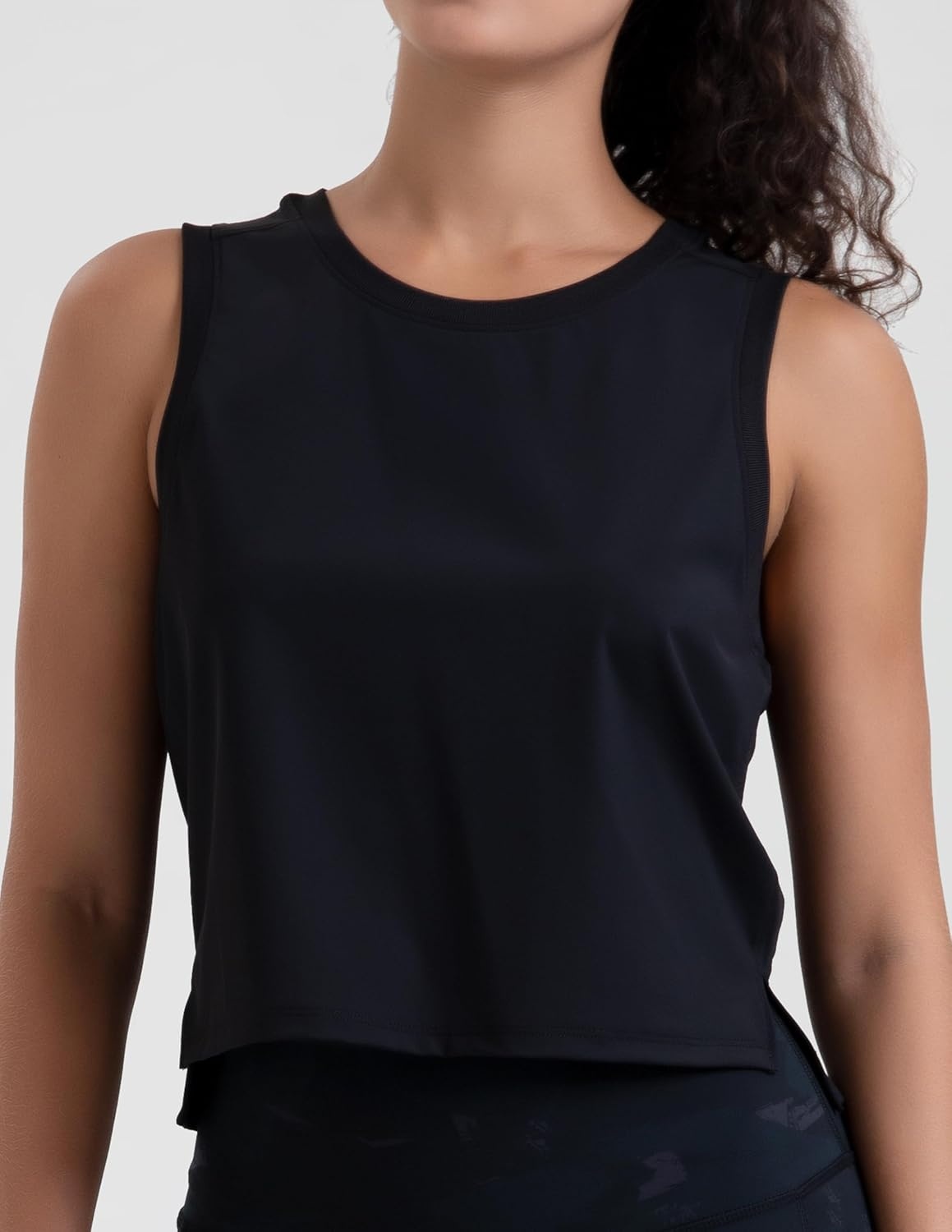 image:imageColorfulkoala Womens Breezy Mesh Back Muscle Tank Loose Fit Workout TopsBlack