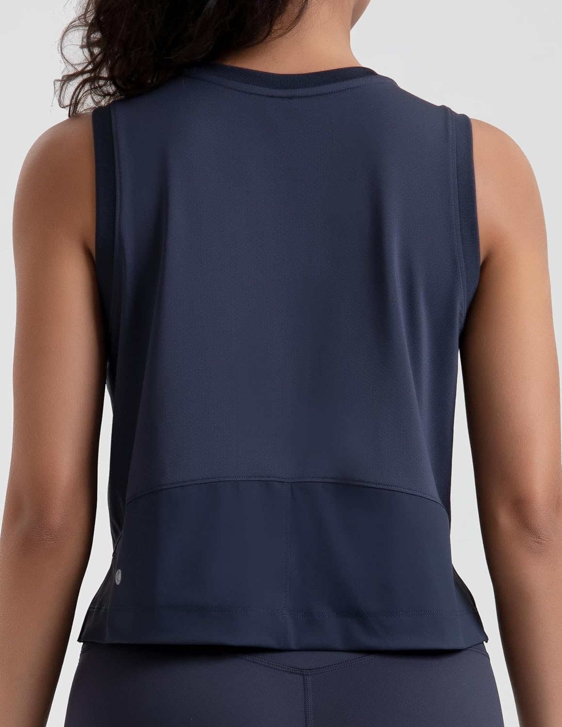 image:imageColorfulkoala Womens Breezy Mesh Back Muscle Tank Loose Fit Workout TopsBlue Ink