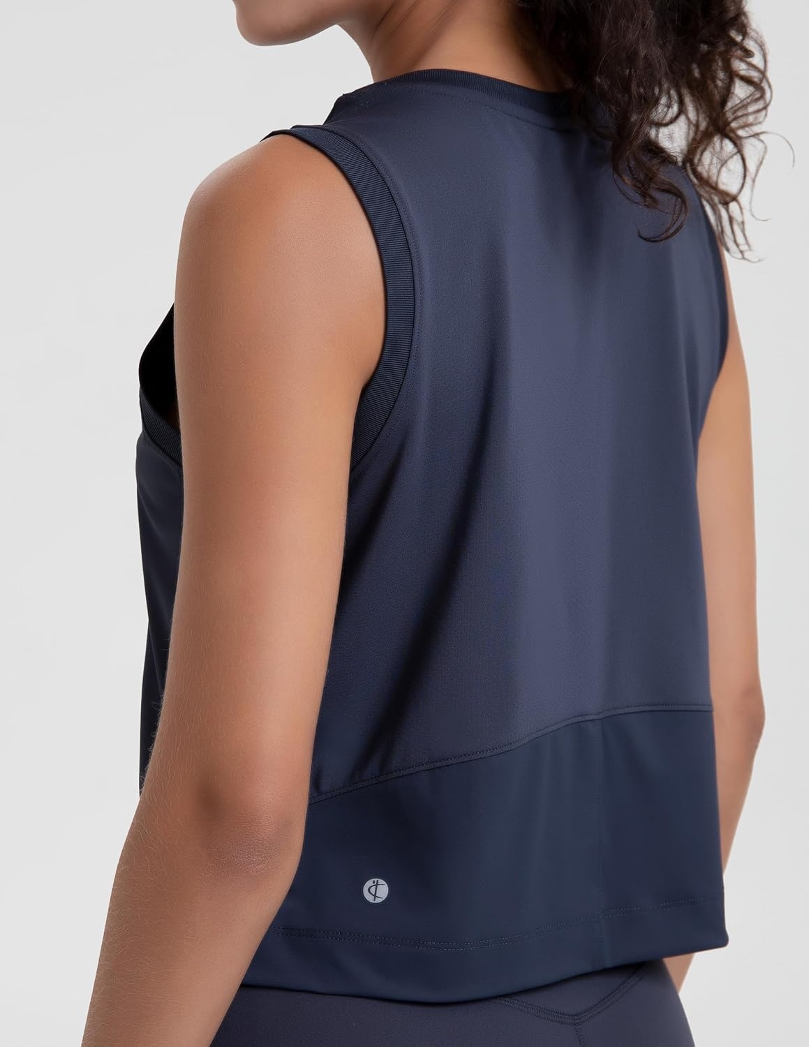 image:imageColorfulkoala Womens Breezy Mesh Back Muscle Tank Loose Fit Workout TopsBlue Ink