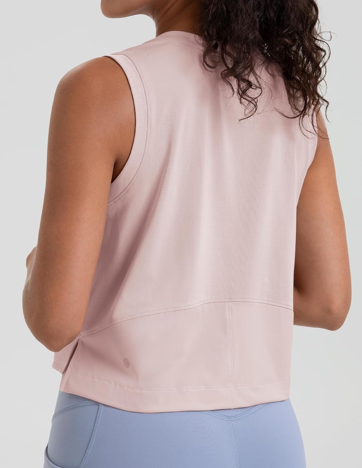 image:imageColorfulkoala Womens Breezy Mesh Back Muscle Tank Loose Fit Workout TopsIcy Pink