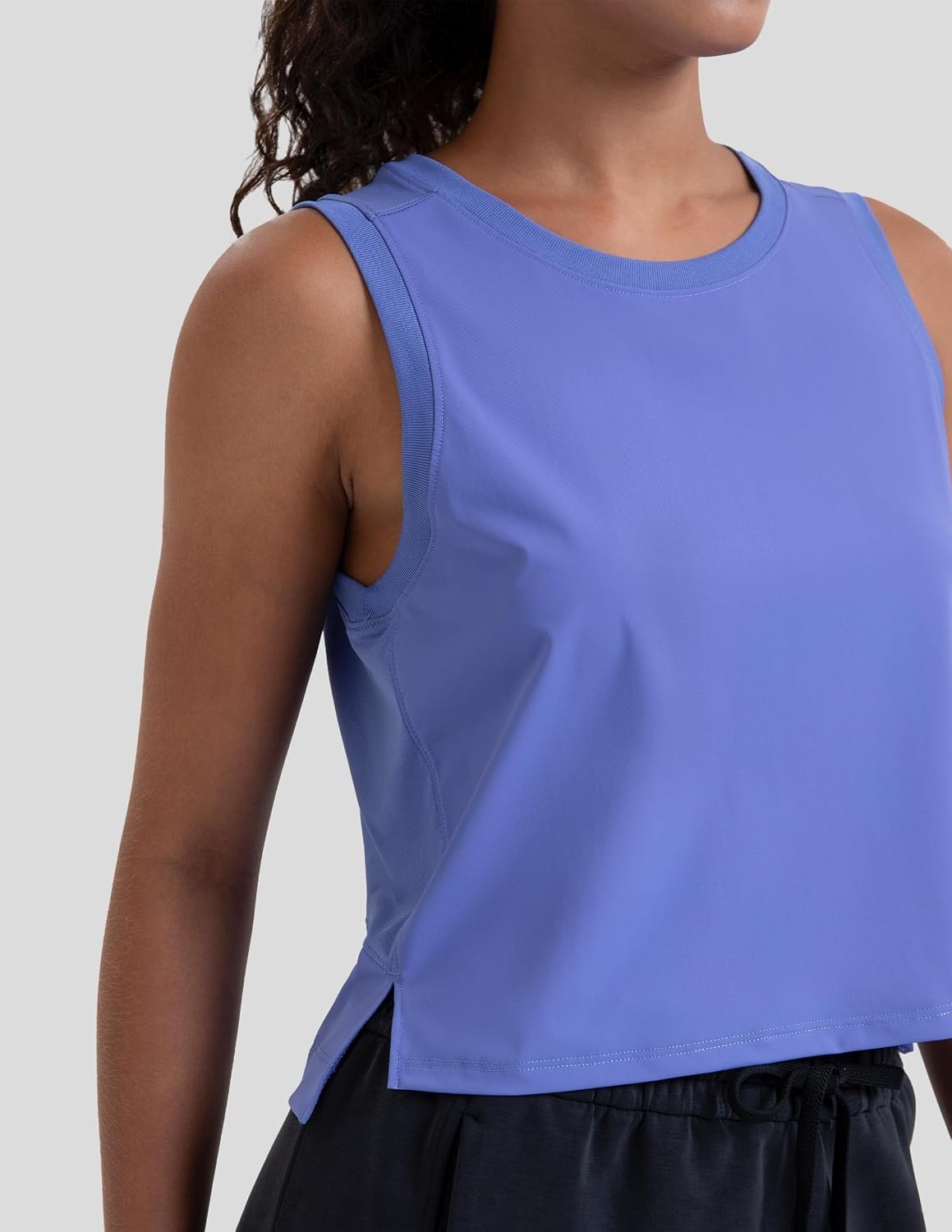 image:imageColorfulkoala Womens Breezy Mesh Back Muscle Tank Loose Fit Workout TopsLavender Blue