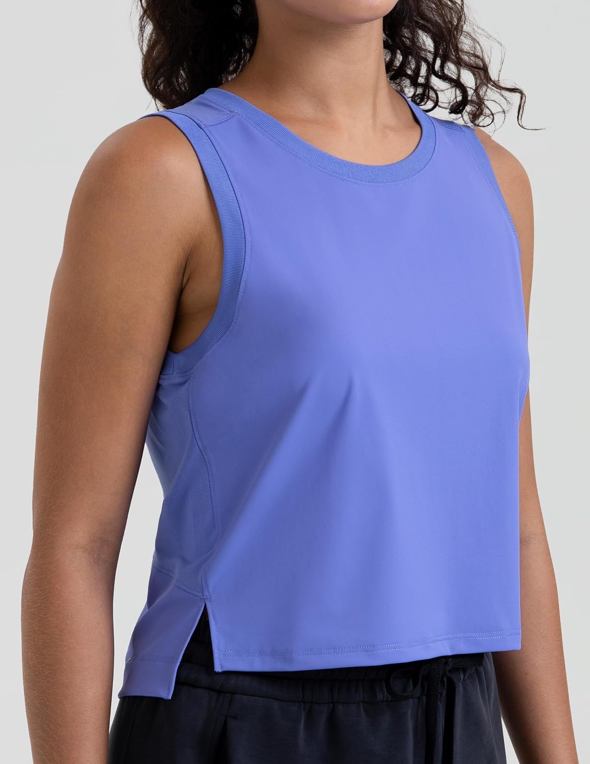 image:imageColorfulkoala Womens Breezy Mesh Back Muscle Tank Loose Fit Workout TopsLavender Blue