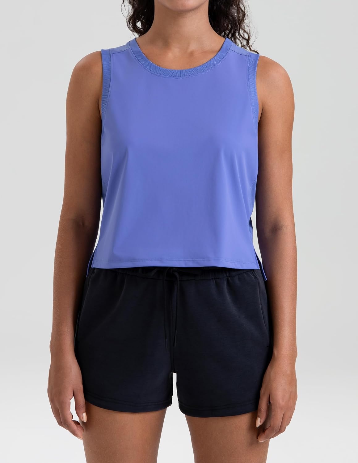 image:imageColorfulkoala Womens Breezy Mesh Back Muscle Tank Loose Fit Workout TopsLavender Blue