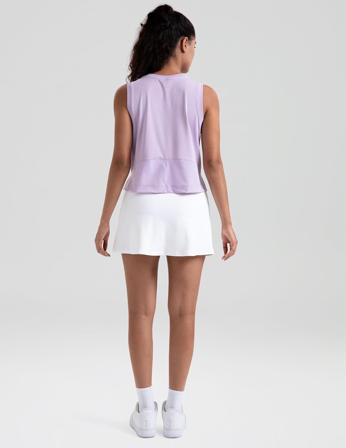 image:imageColorfulkoala Womens Breezy Mesh Back Muscle Tank Loose Fit Workout TopsLilac
