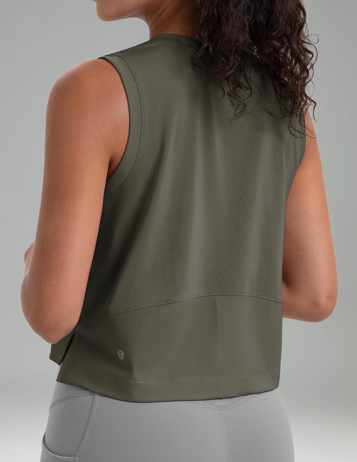 image:imageColorfulkoala Womens Breezy Mesh Back Muscle Tank Loose Fit Workout TopsMajor Brown