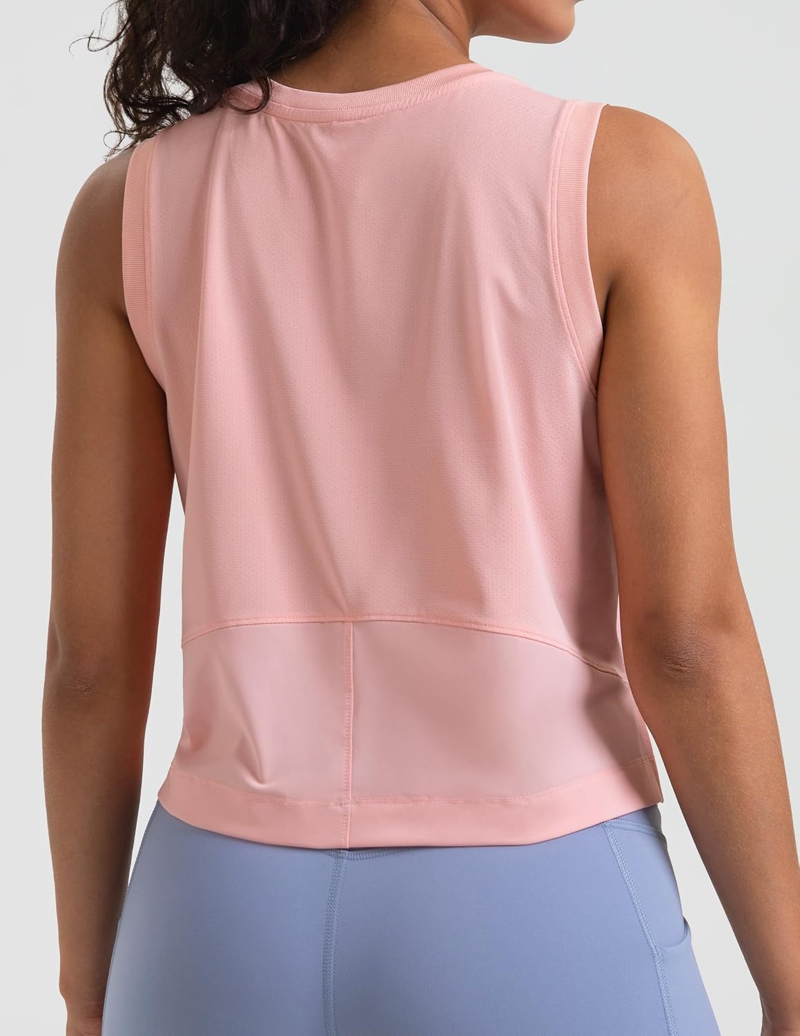 image:imageColorfulkoala Womens Breezy Mesh Back Muscle Tank Loose Fit Workout TopsMauve Pink