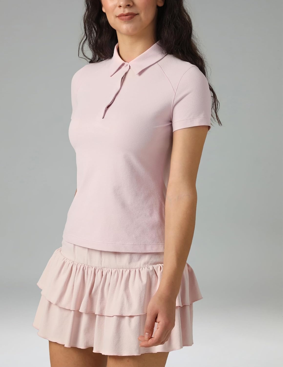 image:imageColorfulkoala Womens Golf Shirts Short Sleeves Tennis Polo with Collar Athletic Shirt Quick DryMarshmallow Pink