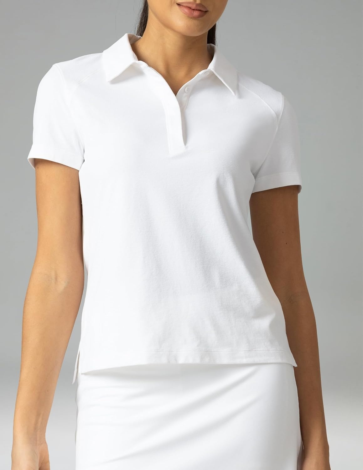 image:imageColorfulkoala Womens Golf Shirts Short Sleeves Tennis Polo with Collar Athletic Shirt Quick DryWhite