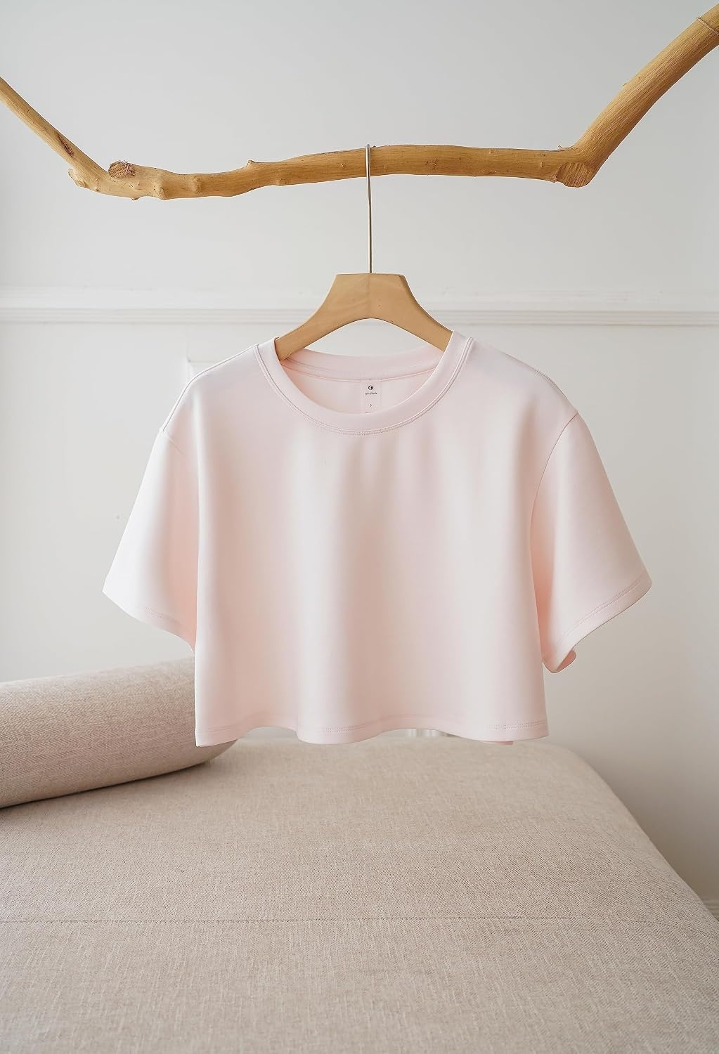 image:imageColorfulkoala Womens Oversized T Shirts Ultra Soft Modal Crop Top Athletic SweatshirtPink Sude