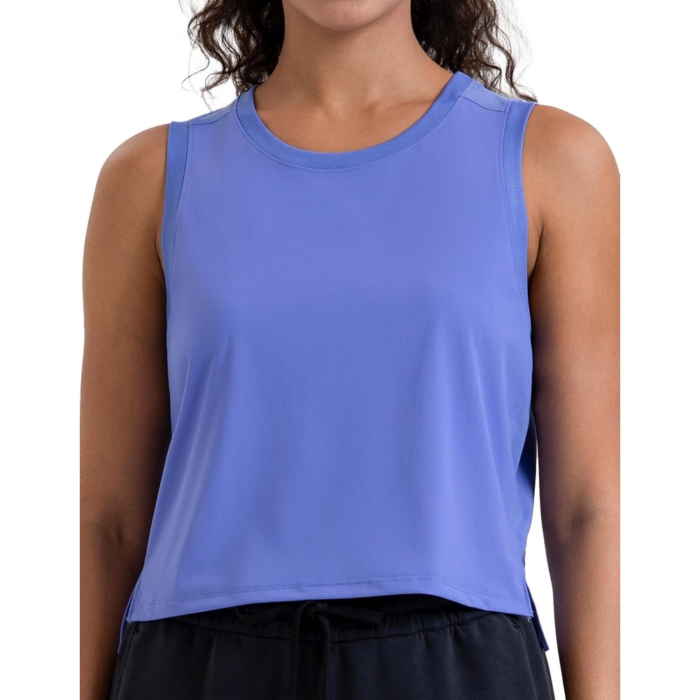 image:imageColorfulkoala Womens Breezy Mesh Back Muscle Tank Loose Fit Workout TopsLavender Blue