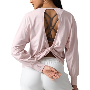 image:imageColorfulkoala Long Sleeve Shirts for Women Oversized Crew Neck Tops Casual Workout Fashion TShirtsMarshmallow Pink
