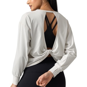 image:imageColorfulkoala Long Sleeve Shirts for Women Oversized Crew Neck Tops Casual Workout Fashion TShirtsNatural