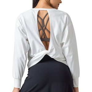 image:imageColorfulkoala Long Sleeve Shirts for Women Oversized Crew Neck Tops Casual Workout Fashion TShirtsWhite