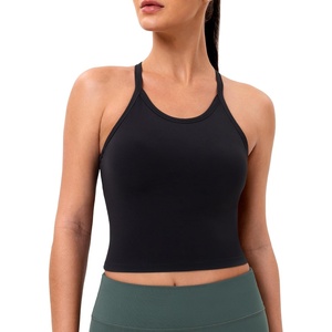 image:imageColorfulkoala Sculptiva Built in Bra Tank Tops for Women Racerback Padded Sleeveless Camisole Casual Workout Yoga TopsBlack