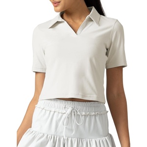 image:imageColorfulkoala Sorona Womens Short Sleeve Golf Polo Shirts Collared V Neck Quick Dry Tennis Workout Tops Moisture WickingNatural