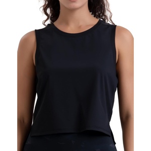 image:imageColorfulkoala Womens Breezy Mesh Back Muscle Tank Loose Fit Workout TopsBlack