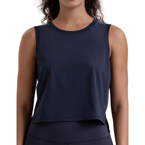 image:imageColorfulkoala Womens Breezy Mesh Back Muscle Tank Loose Fit Workout TopsBlue Ink