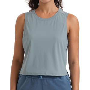 image:imageColorfulkoala Womens Breezy Mesh Back Muscle Tank Loose Fit Workout TopsFaded Denim