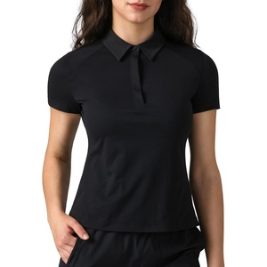 image:imageColorfulkoala Womens Golf Shirts Short Sleeves Tennis Polo with Collar Athletic Shirt Quick DryBlack